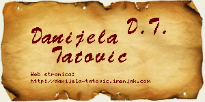 Danijela Tatović vizit kartica